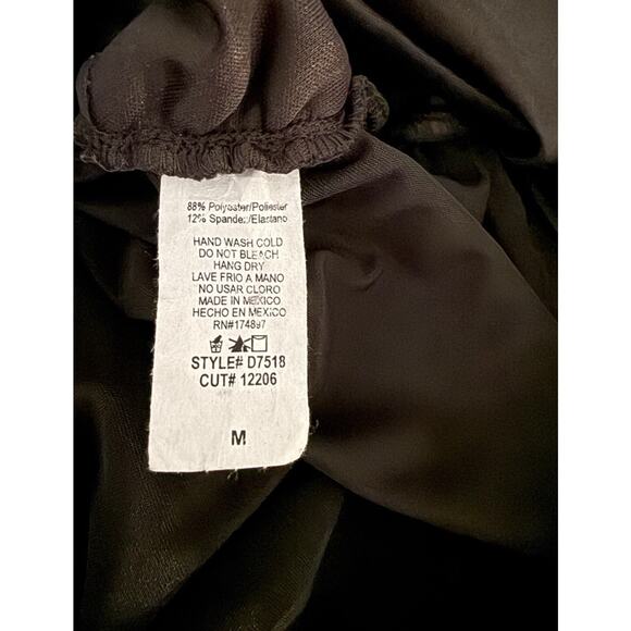 WINDSOR Black Satin Finish Strapless Ruched Mini Dress Size M - Picture 5 of 5